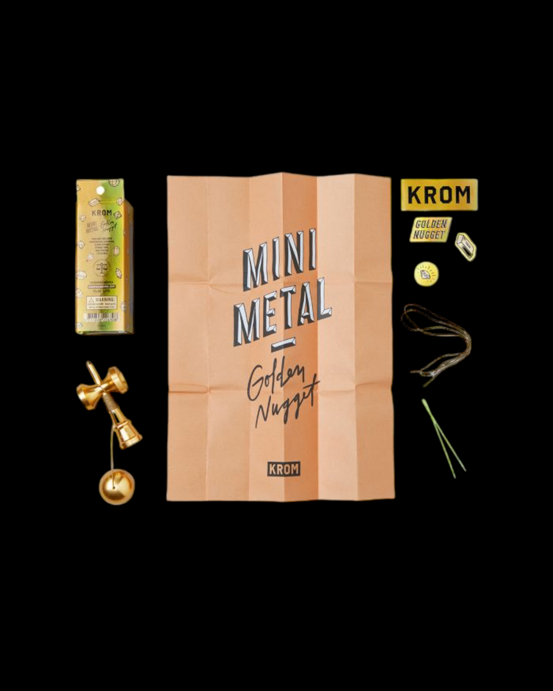 Mini Metal - Golden Nugget Kendama KROM Kendama   
